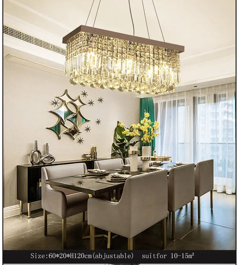 Modern Rectangular Crystal Chandelier ChandeliersLife®