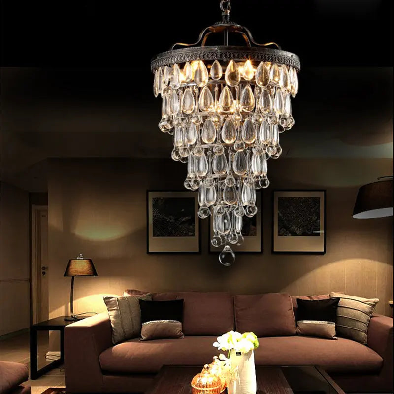 Retro Vintage Cooper Crystal Drops Chandelier ChandeliersLife®