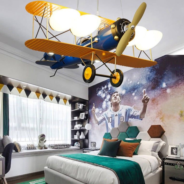Boy Kids Bedroom Decorative Airplane Pendant Chandelier