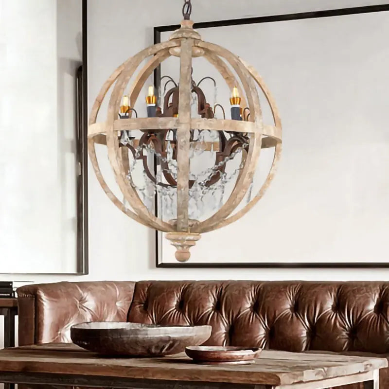 Retro Solid Wood Hanging Chandelier ChandeliersLife®