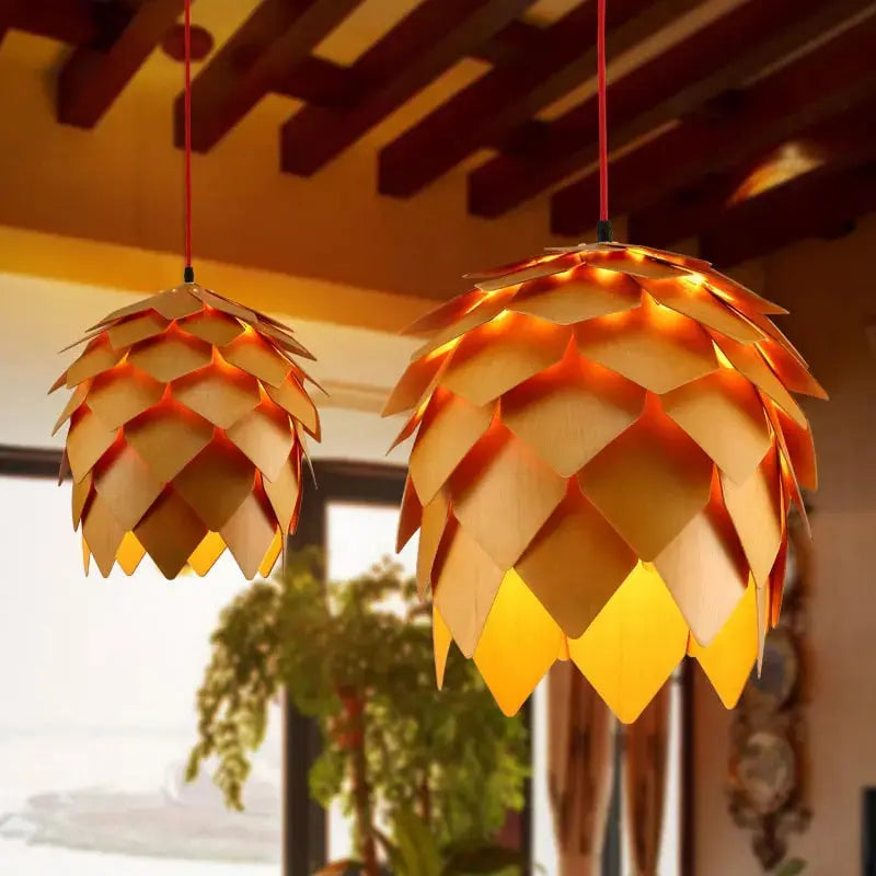 Modern DIY Wooden Pendant Lamp — alternate product view 4
