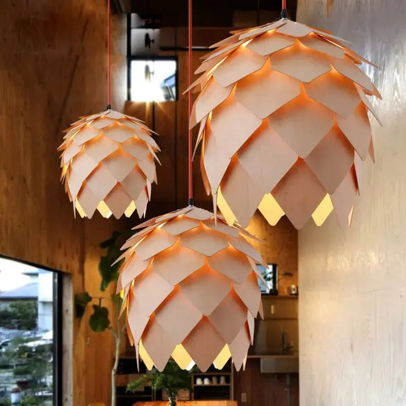 Modern DIY Wooden Pendant Lamp — alternate product view 3