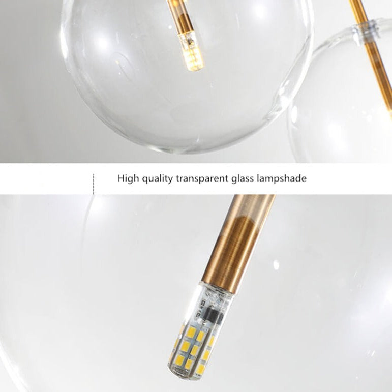 Clear Glass Bulb Pendant Chandelier