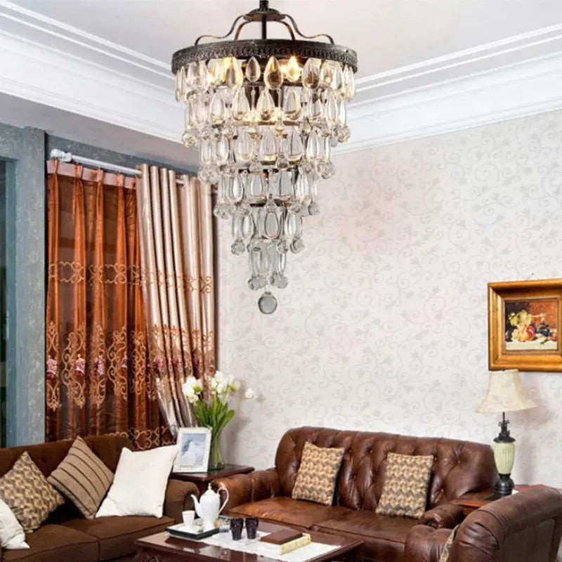 Retro Vintage Cooper Crystal Drops Chandelier ChandeliersLife®