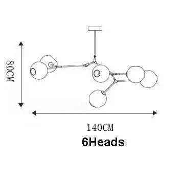 Modern Glass Designer Hanging Chandelier Nordic