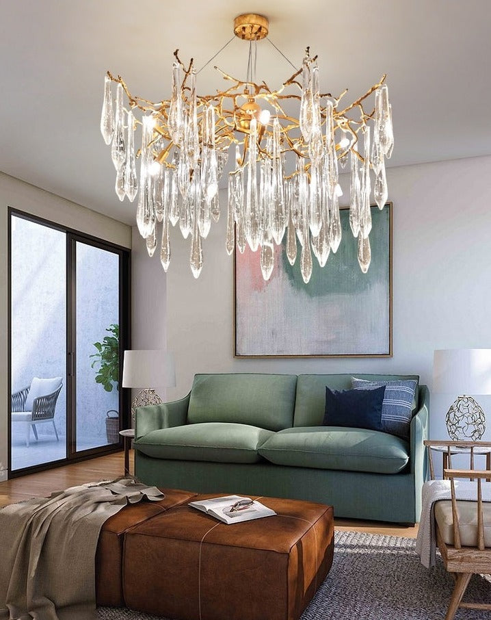 Luxury Living Room Crystal Lamp Villa Designer