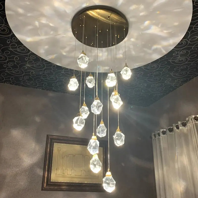 Luxury Long Diamond Crystal Ball Chandelier ChandeliersLife®