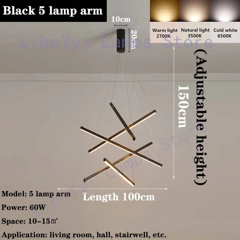 Black Stair Creative Personality Chandelier ChandeliersLife®