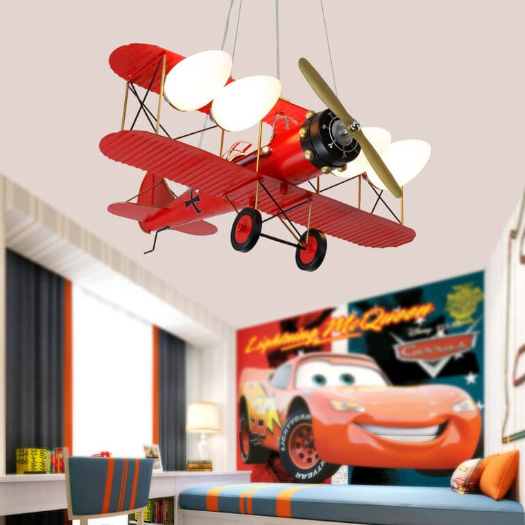 Boy Kids Bedroom Decorative Airplane Pendant Chandelier