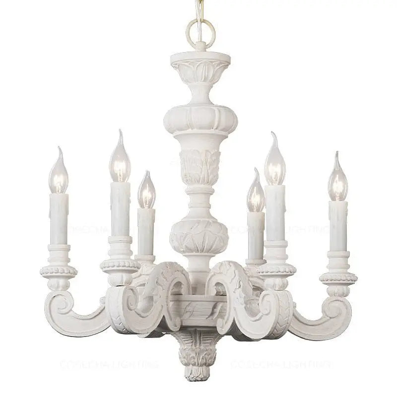 Roman Pillar Wooden Chandelier