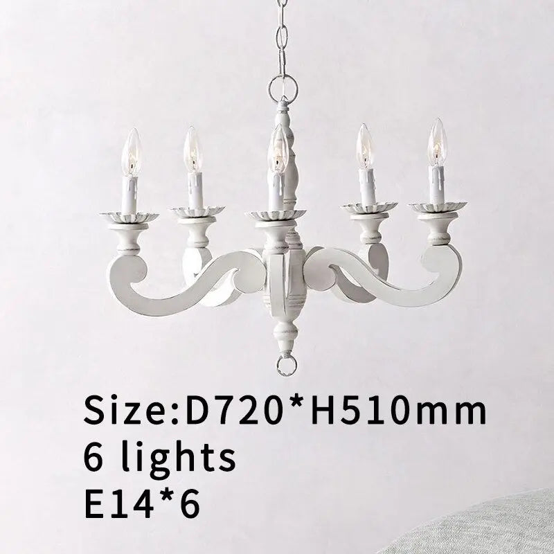 White Wood Chandeliers ChandeliersLife®