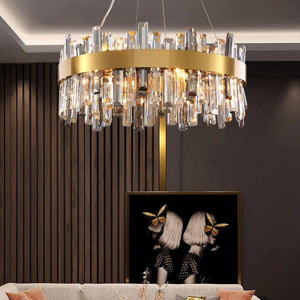 Crystal Round Designer Chandelier ChandeliersLife®