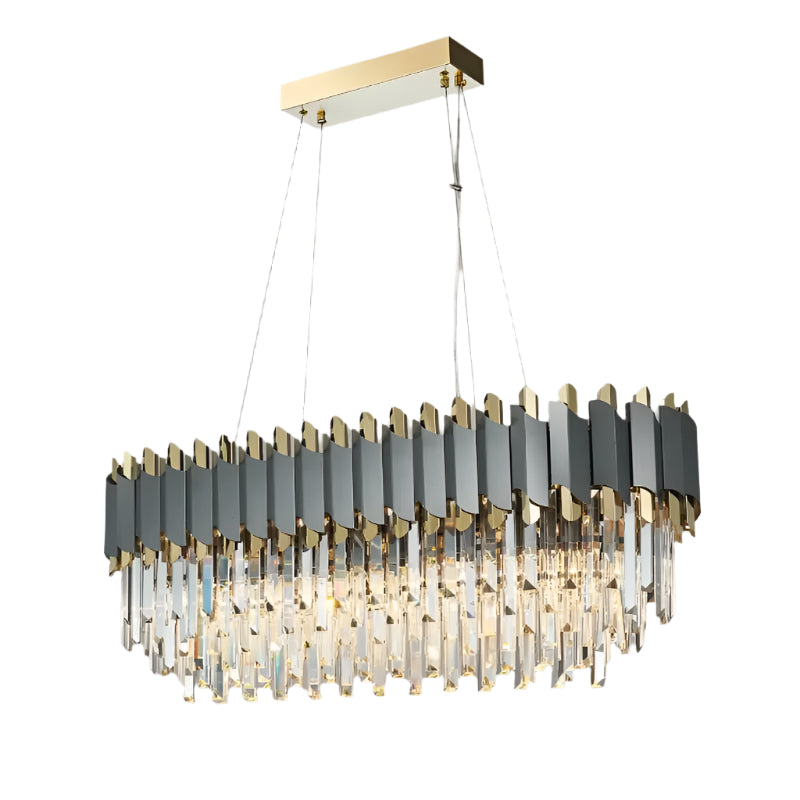 Modern Crystal Rectangular Chandelier