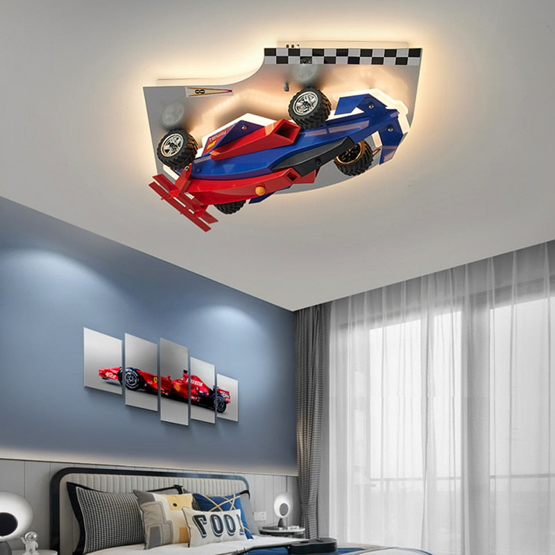 Kids Bedroom Decorative Race Car Chandelier