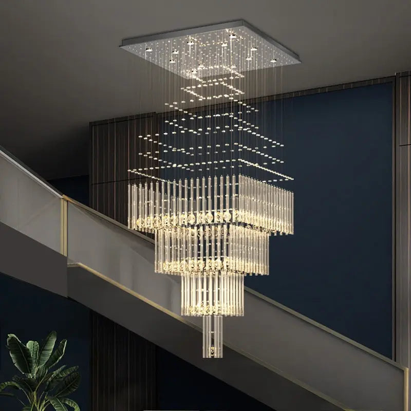Modern Columnar Crystal Hanging Chandelier ChandeliersLife®