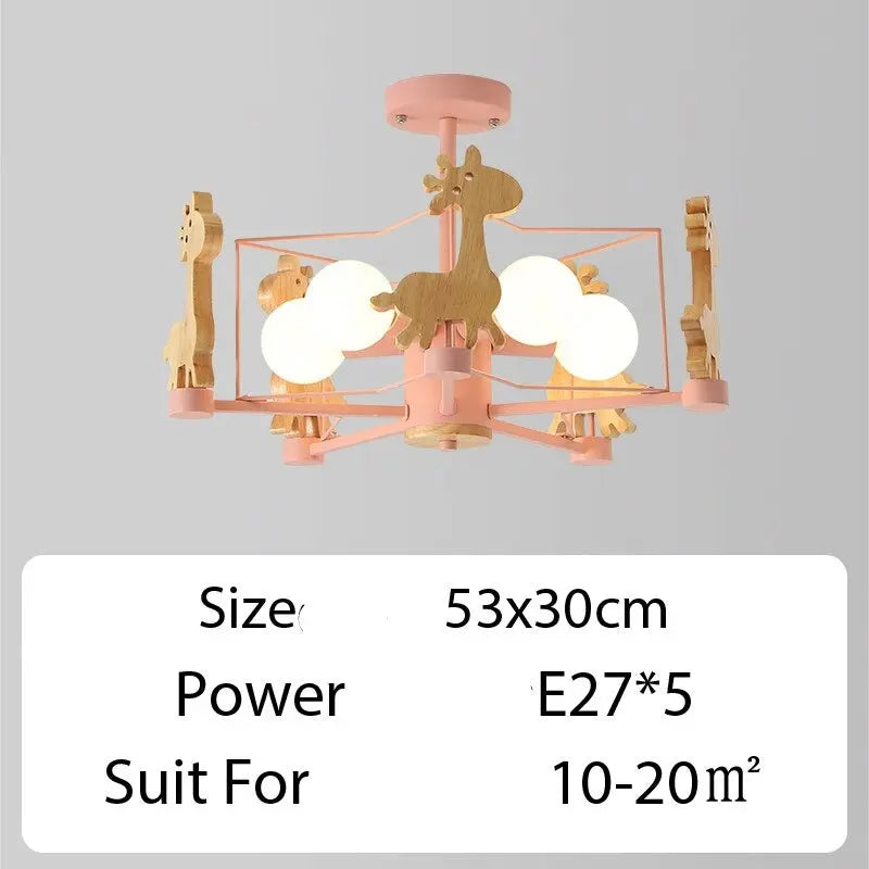 Wood Horse Kids Chandelier ChandeliersLife®