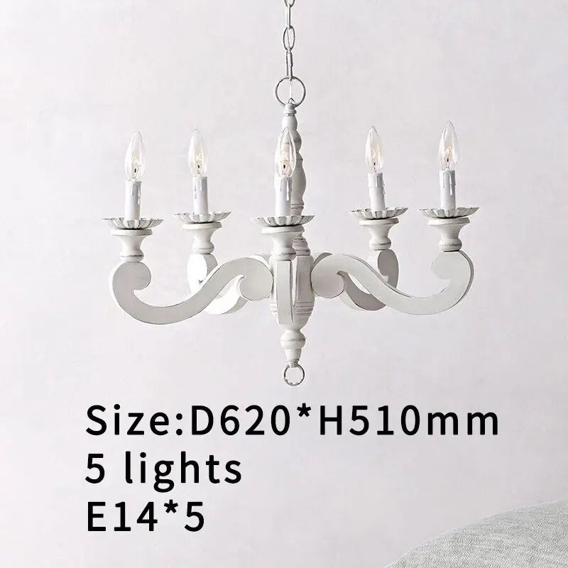 White Wood Chandeliers ChandeliersLife®