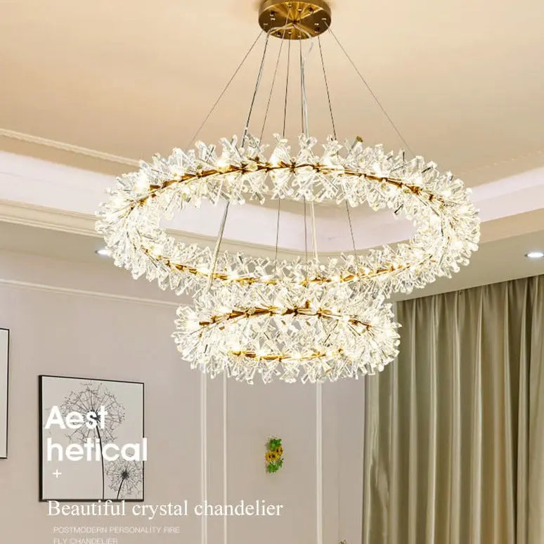 New Luxury Crystal Flower Chandelier ChandeliersLife®