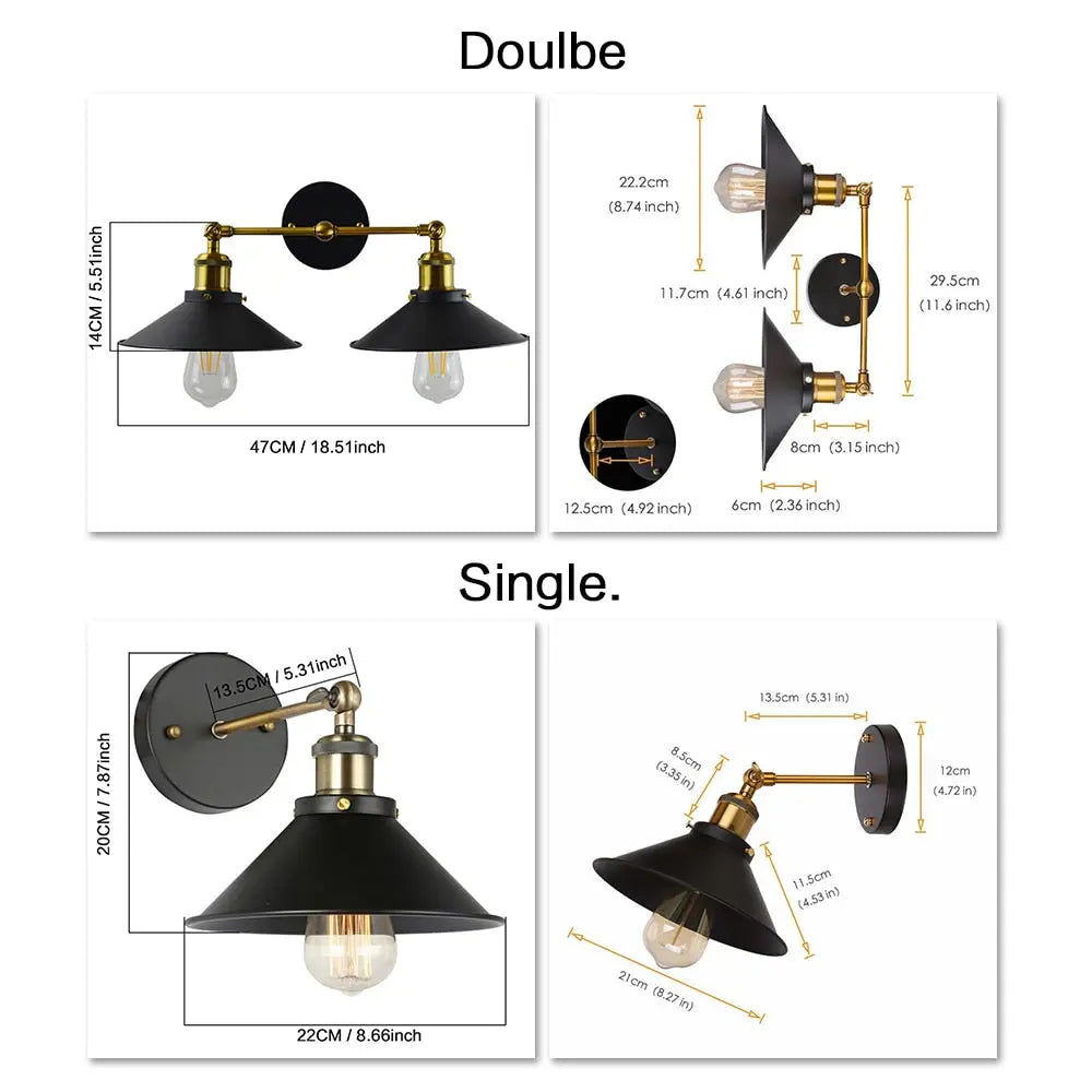 Wandlamp Vintage  Wall Lights PARKSON