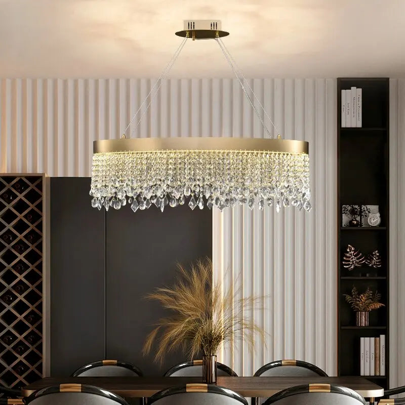 Luxury Crystal Hanging Light Round Chandelier ChandeliersLife®