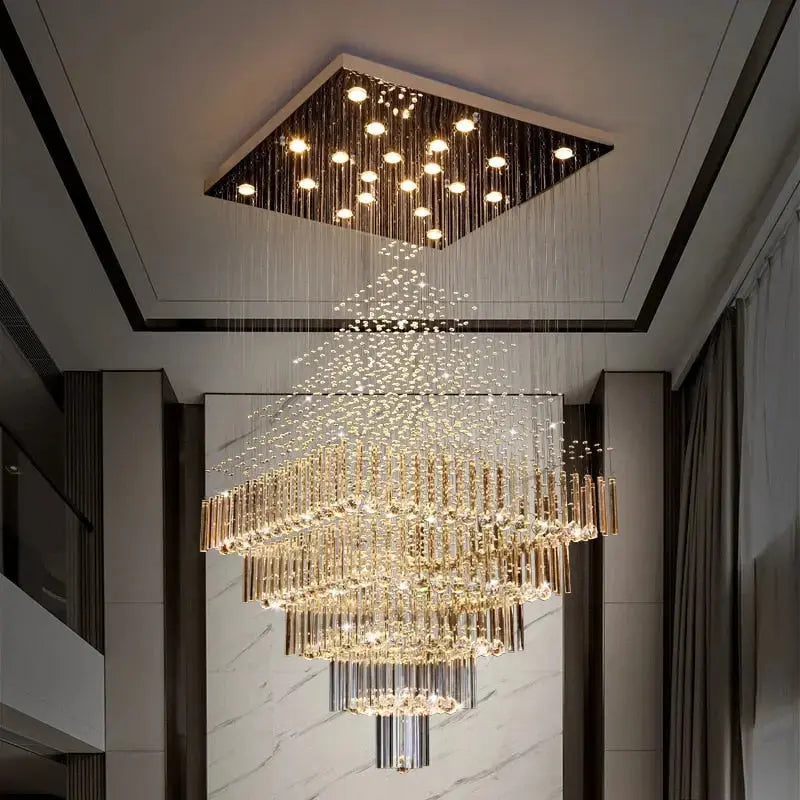 Modern Columnar Crystal Chandelier ChandeliersLife®
