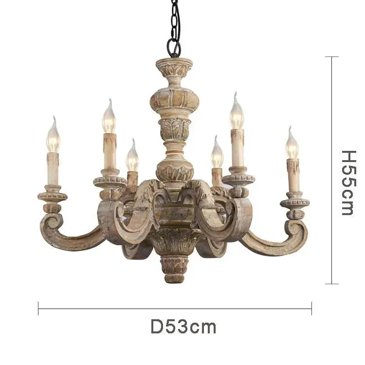 Roman Pillar Wooden Chandelier ChandeliersLife®