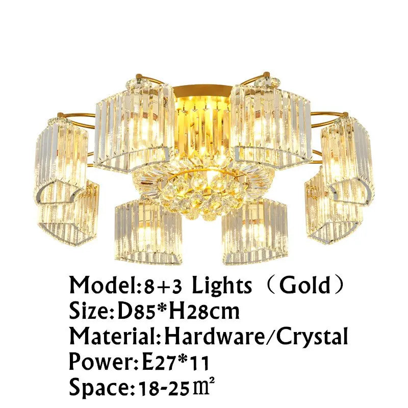Modern Ceiling Circle Crystal Chandelier ChandeliersLife®