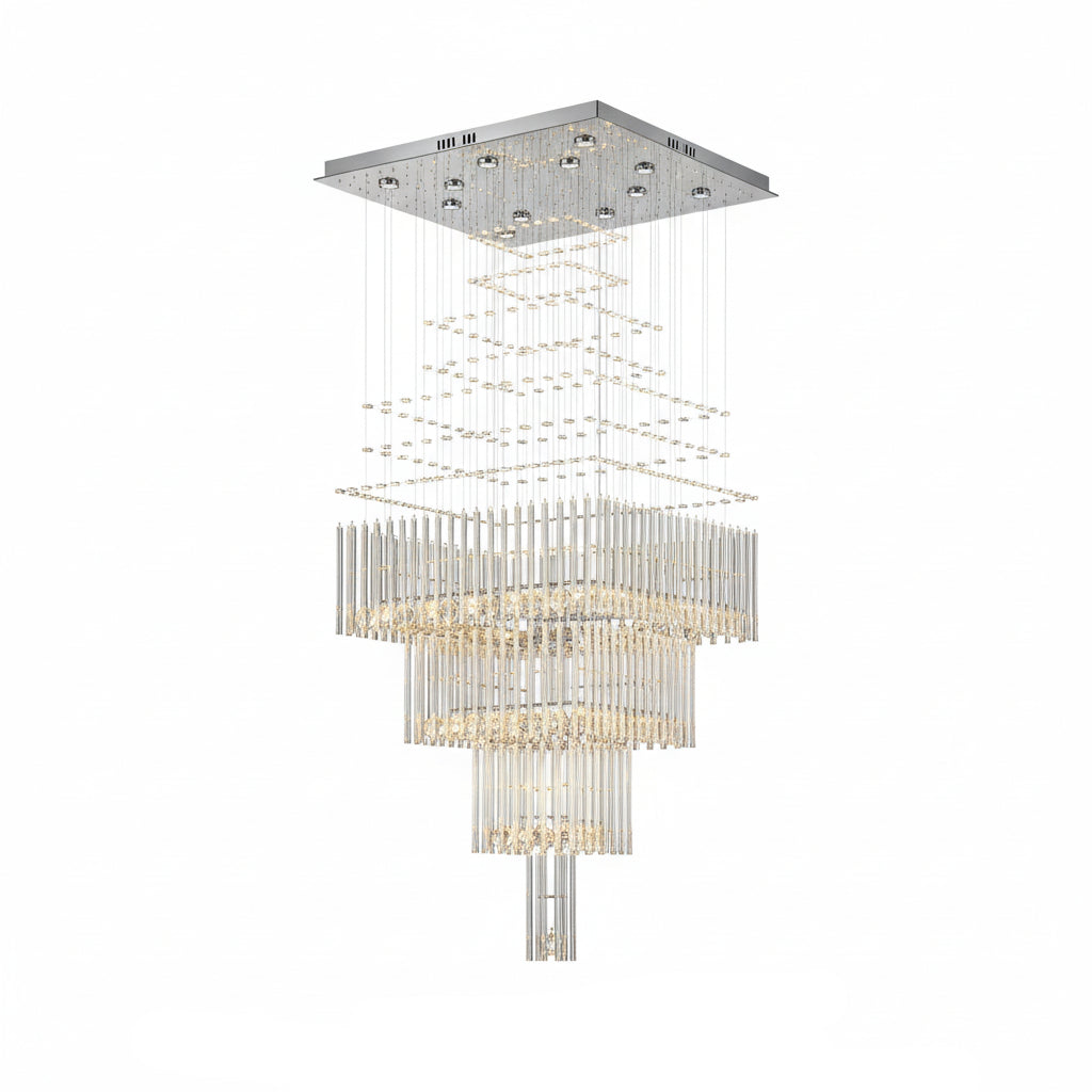 Modern Columnar Crystal Hanging Chandelier ChandeliersLife®