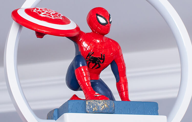 Kids Bedroom Decor Spider Man Figures Chandelier