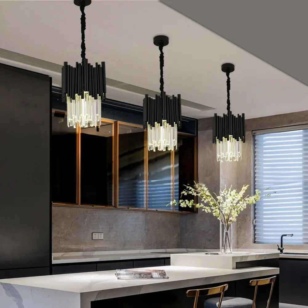 Modern Black Crystal Hanging Light ChandeliersLife®