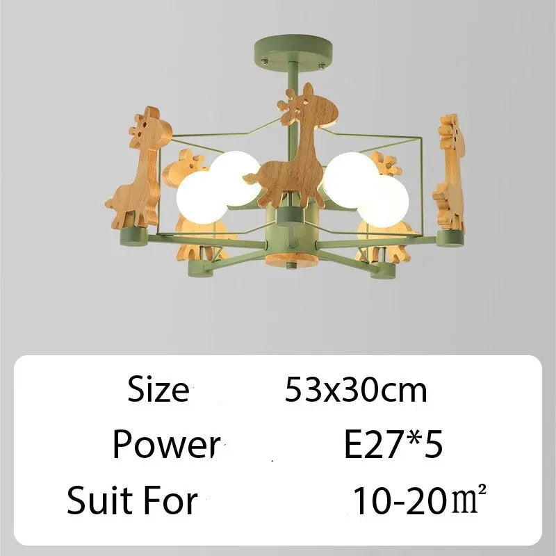 Wood Horse Kids Chandelier ChandeliersLife®