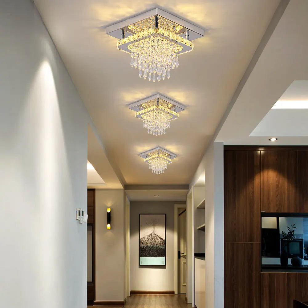 Modern Square Raindrop Ceiling Chandelier GreeLustr