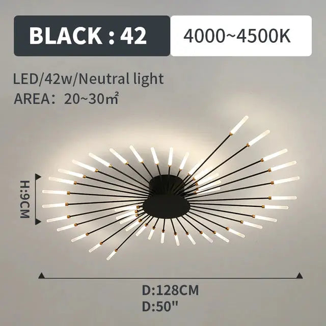 42 Lights Modern Sputnik Ceiling Chandelier ChandeliersLife®