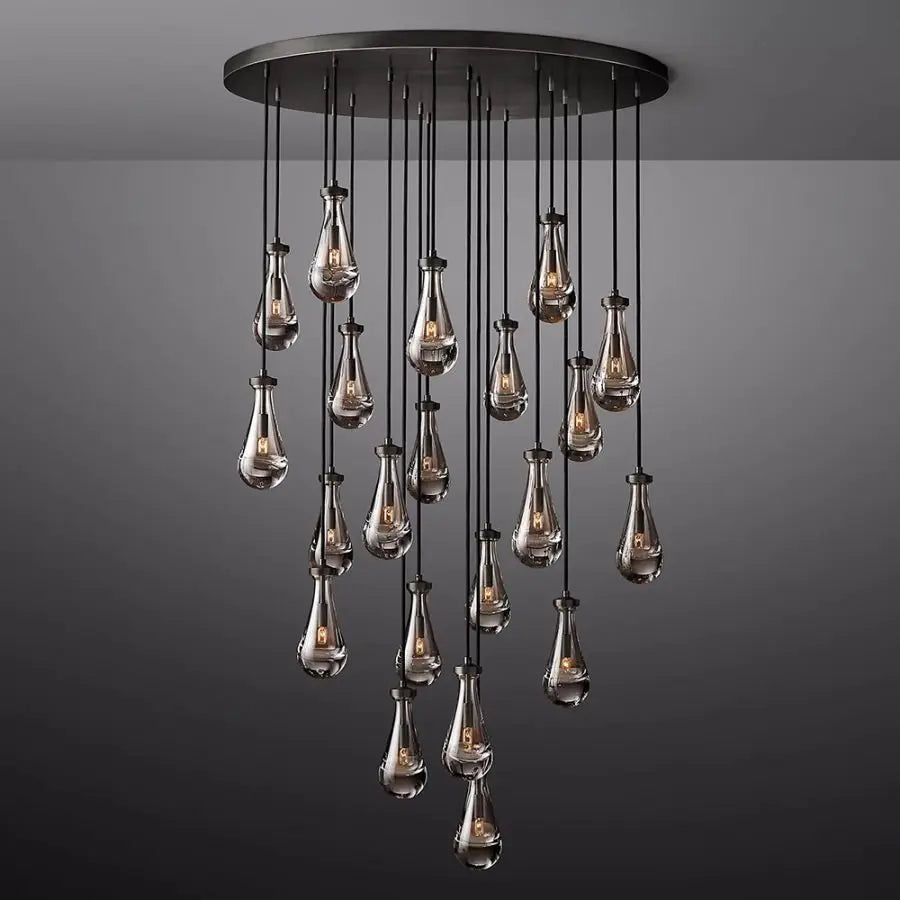 alison berger glassworks _ RAIN ROUND CHANDELIER