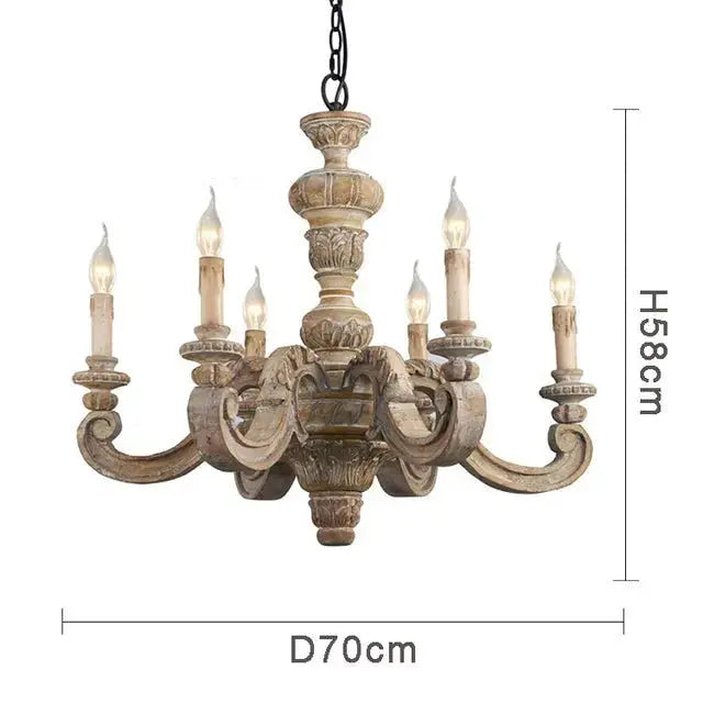 Roman Pillar Wooden Chandelier ChandeliersLife®