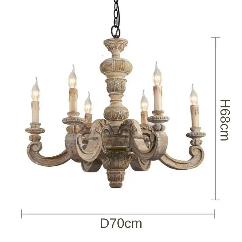 Roman Pillar Wooden Chandelier ChandeliersLife®