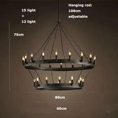 Retro American Candle Chandelier ChandeliersLife®