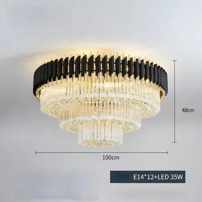 Round Crystal Designer Ceiling Chandelier ChandeliersLife®