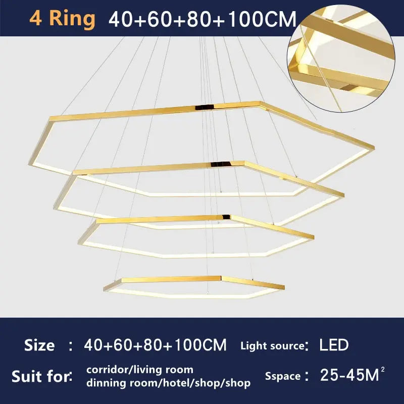 New Post-Modern Luxury Gold Chandelier ChandeliersLife®