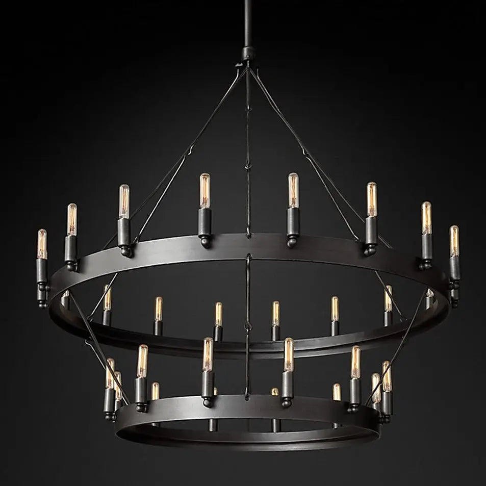 Retro American Candle Chandelier