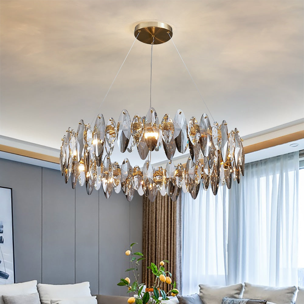 Luxury Modern Hanging Crystal Chandelier