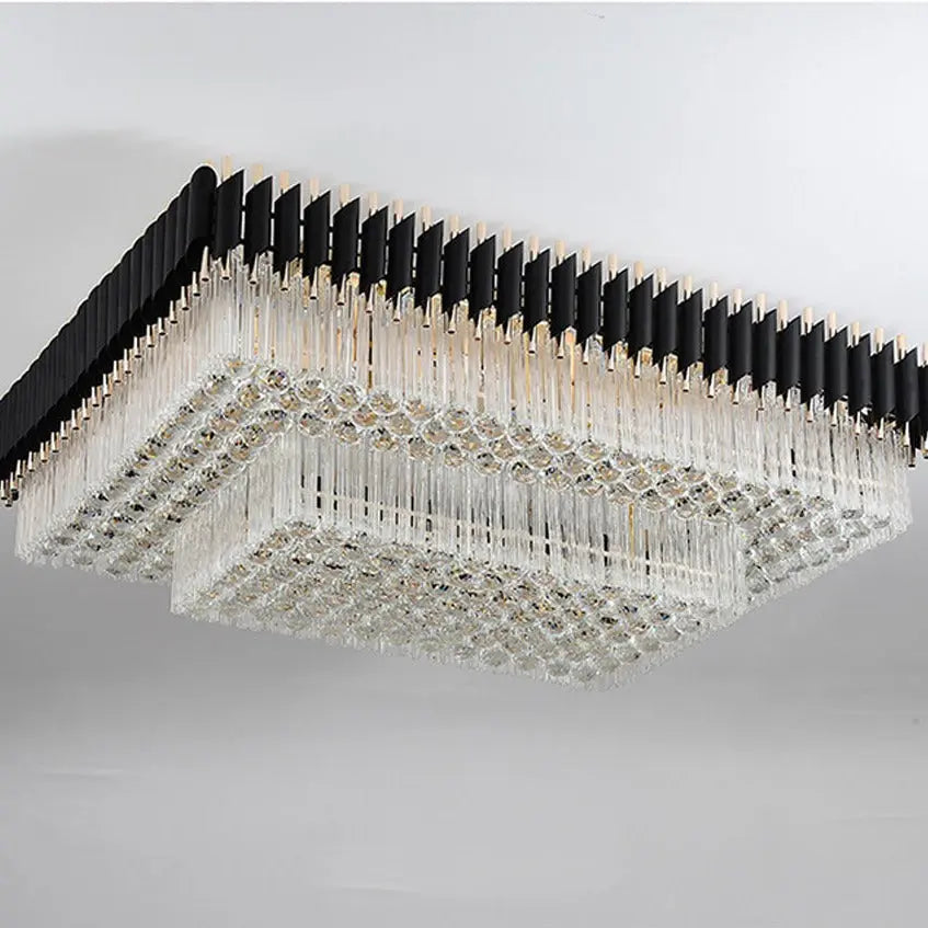 Rectangle Crystal Designer Ceiling Chandelier ChandeliersLife®