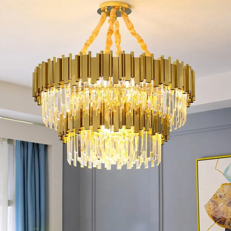 Modern Luxury Gold Crystal Lustre