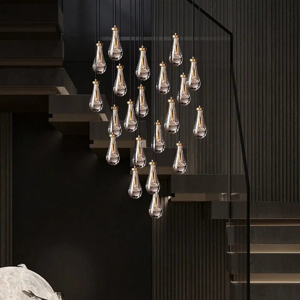 alison berger glassworks _ RAIN ROUND CHANDELIER