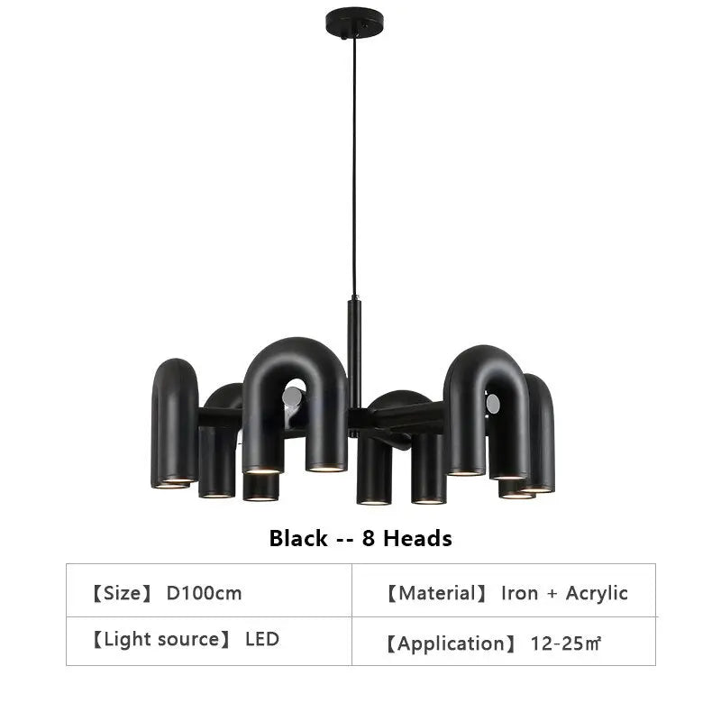 Nordic Creative Macaron U Shape Chandeliers ChandeliersLife®