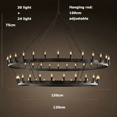 Retro American Candle Chandelier ChandeliersLife®