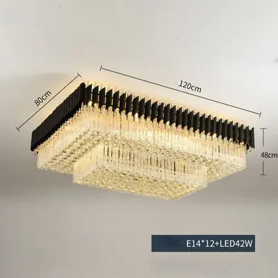 Rectangle Crystal Designer Ceiling Chandelier ChandeliersLife®