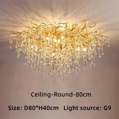 Ceiling Luxury Gold Crystal LED Chandelier ChandeliersLife®