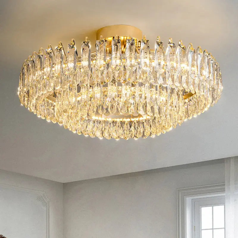 Crystal Modern Gold Ceiling Lustres ChandeliersLife®