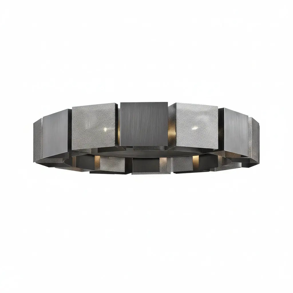 Snapshot of Exposed Industrial Metal Chandeliers